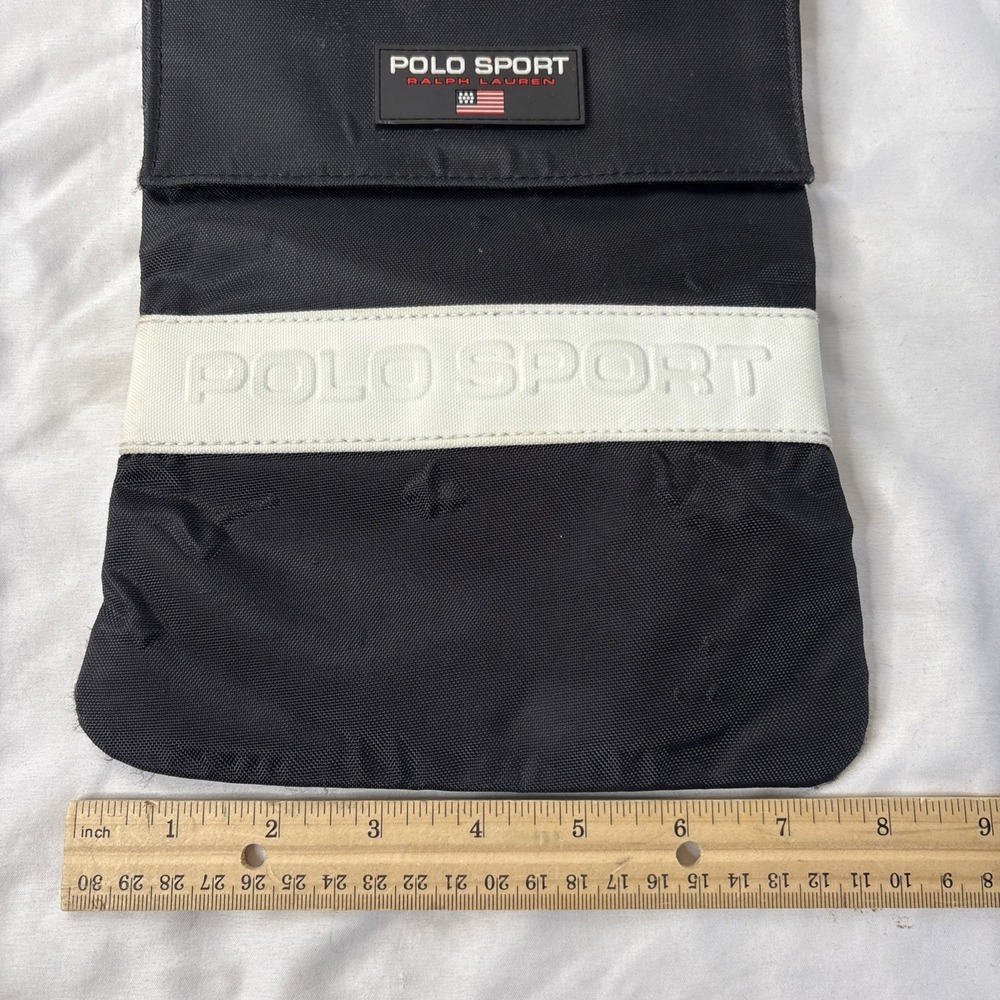 Vintage 90s Y2K Ralph Lauren‎ Polo Sport Crossbody Bag Purse Travel Black - Picture 10 of 11